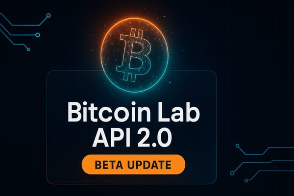 Bitcoin LAB API 2.0 Beta Update